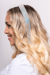 Coronita Lanturi Cristale Lateral Argintiu